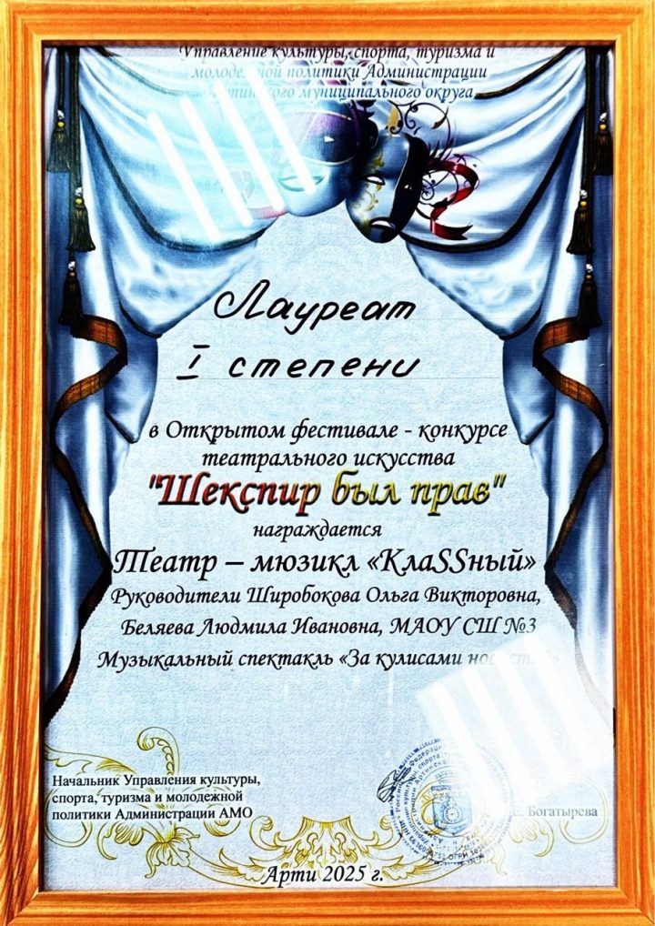 Конкурс театрального искусства "Шекспир был прав"